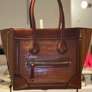 Aldo Cognac Faux Croc Tote Bag — inspired by the Celine Luggage Tote